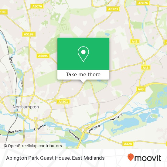 Abington Park Guest House map