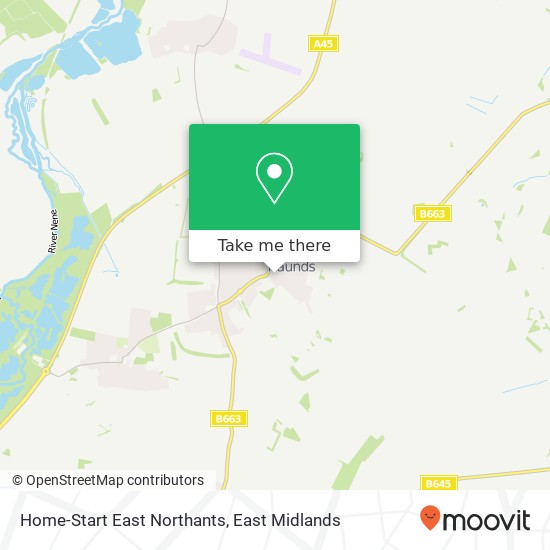 Home-Start East Northants map