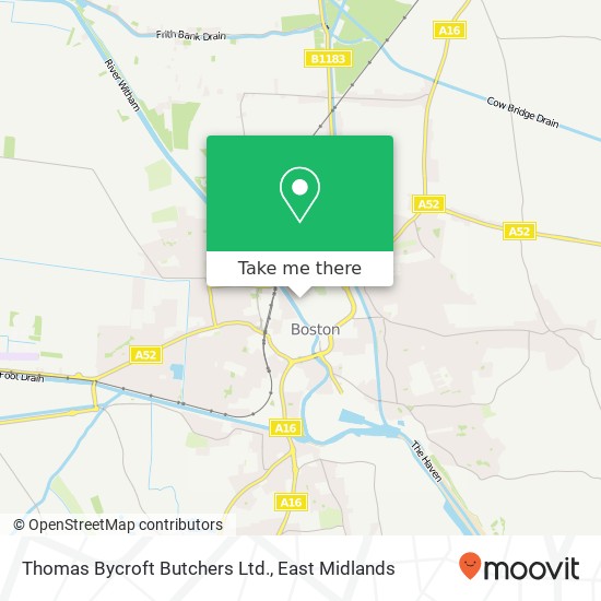 Thomas Bycroft Butchers Ltd. map