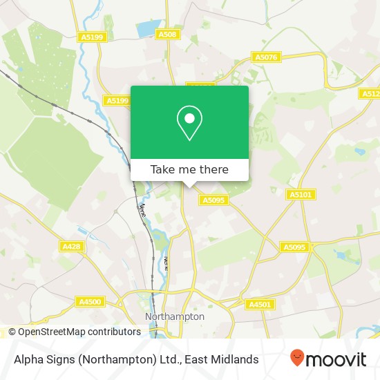 Alpha Signs (Northampton) Ltd. map