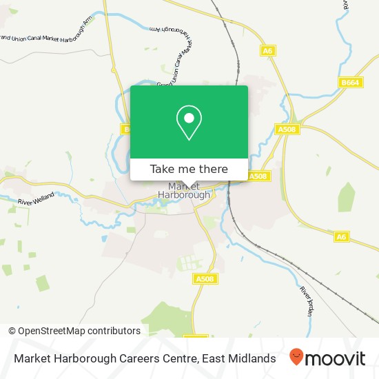Market Harborough Careers Centre map