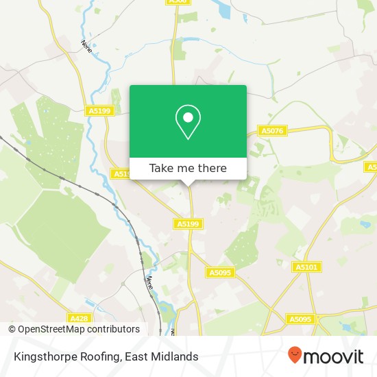 Kingsthorpe Roofing map