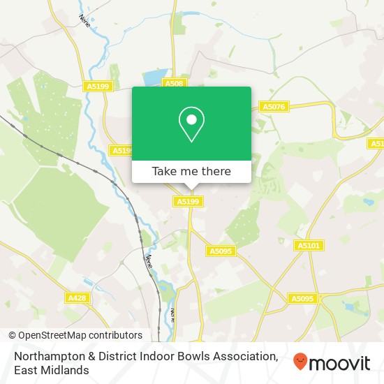 Northampton & District Indoor Bowls Association map