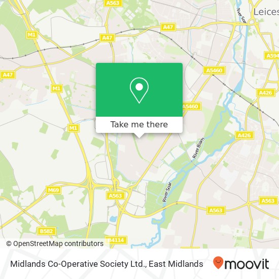 Midlands Co-Operative Society Ltd. map