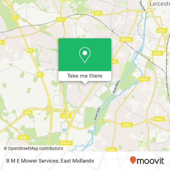 B M E Mower Services map