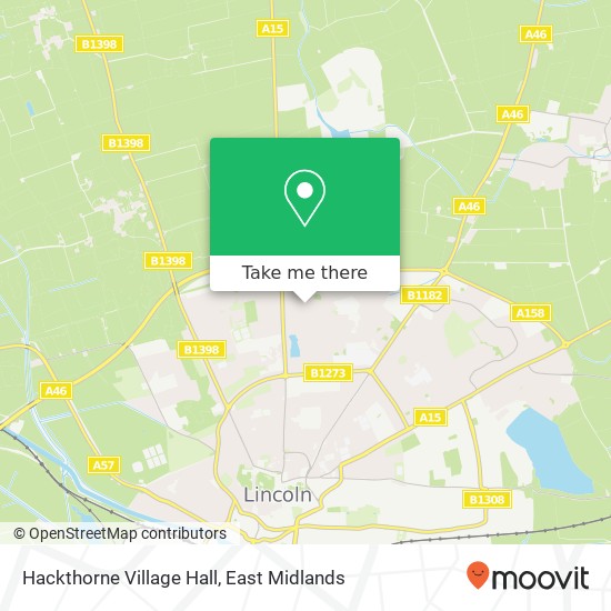 Hackthorne Village Hall map