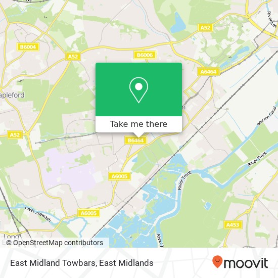 East Midland Towbars map