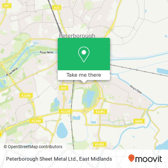 Peterborough Sheet Metal Ltd. map