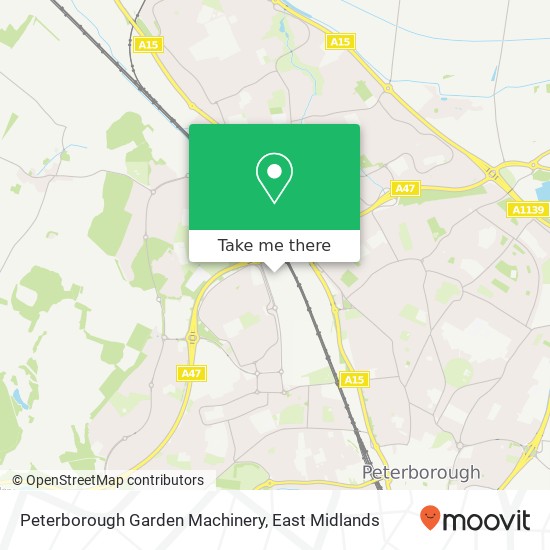Peterborough Garden Machinery map