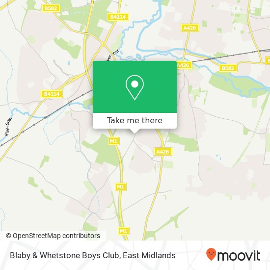 Blaby & Whetstone Boys Club map