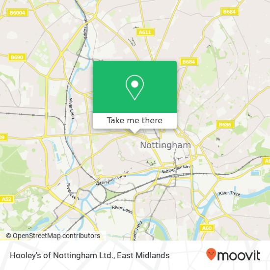 Hooley's of Nottingham Ltd. map