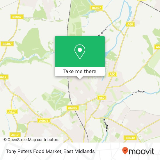 Tony Peters Food Market map