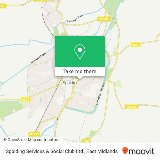 Spalding Services & Social Club Ltd. map