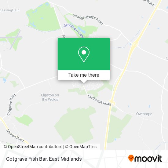 Cotgrave Fish Bar map