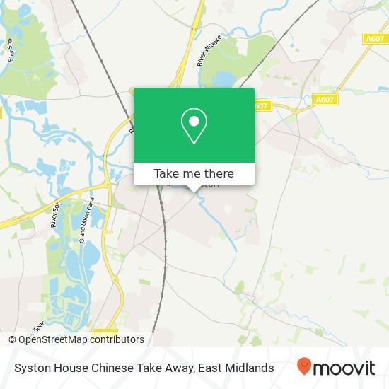 Syston House Chinese Take Away map