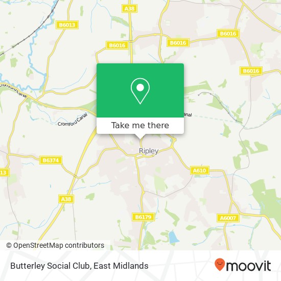Butterley Social Club map