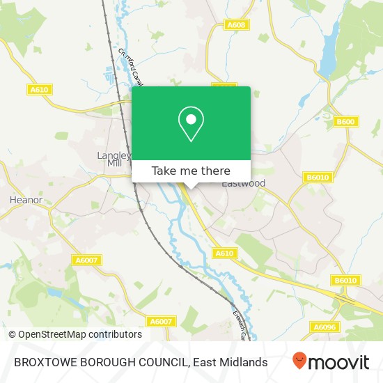 BROXTOWE BOROUGH COUNCIL map