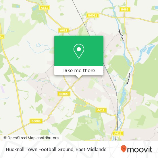 Hucknall Town Football Ground map