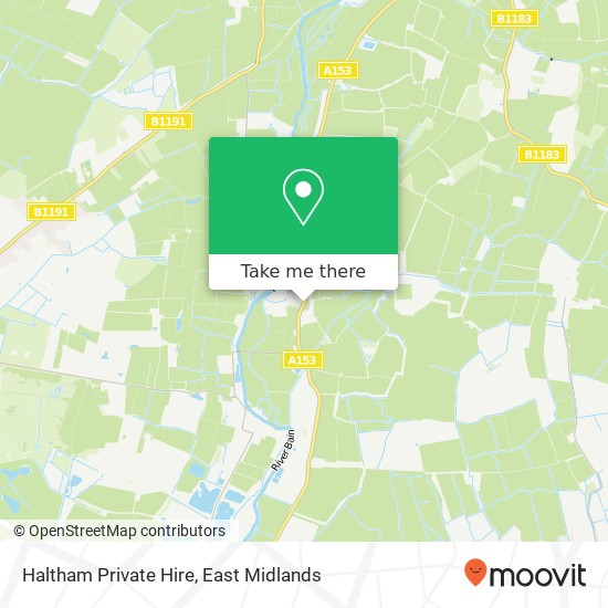 Haltham Private Hire map