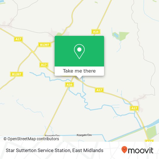 Star Sutterton Service Station map