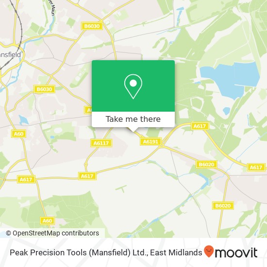 Peak Precision Tools (Mansfield) Ltd. map