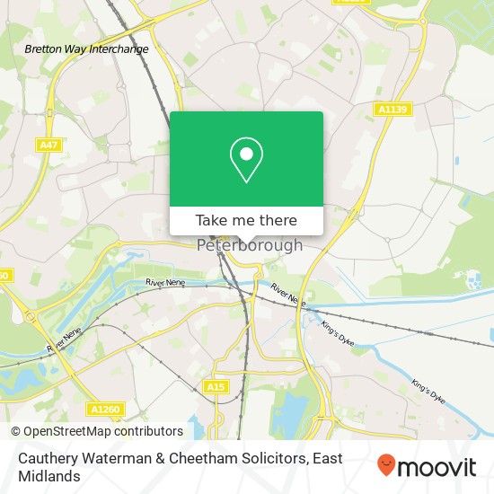 Cauthery Waterman & Cheetham Solicitors map
