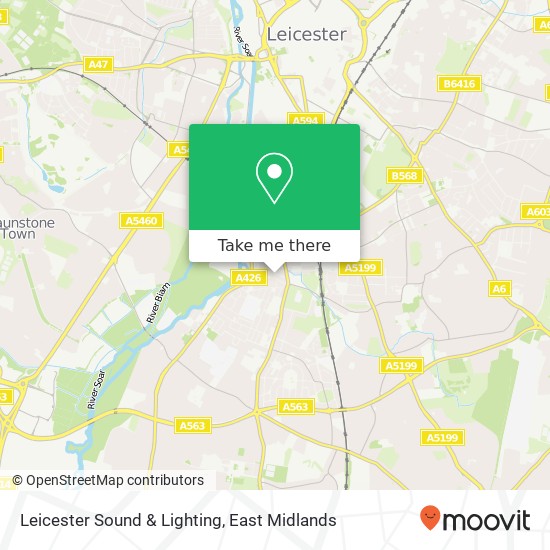 Leicester Sound & Lighting map