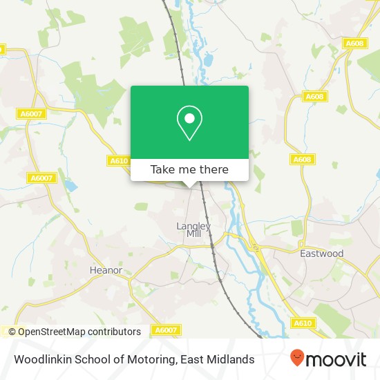 Woodlinkin School of Motoring map
