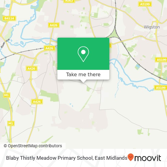 Blaby Thistly Meadow Primary School map