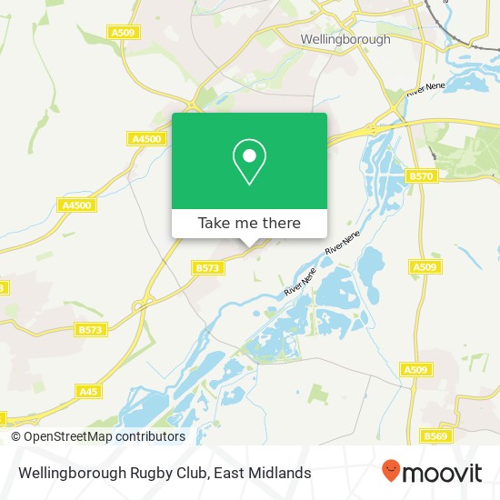 Wellingborough Rugby Club map