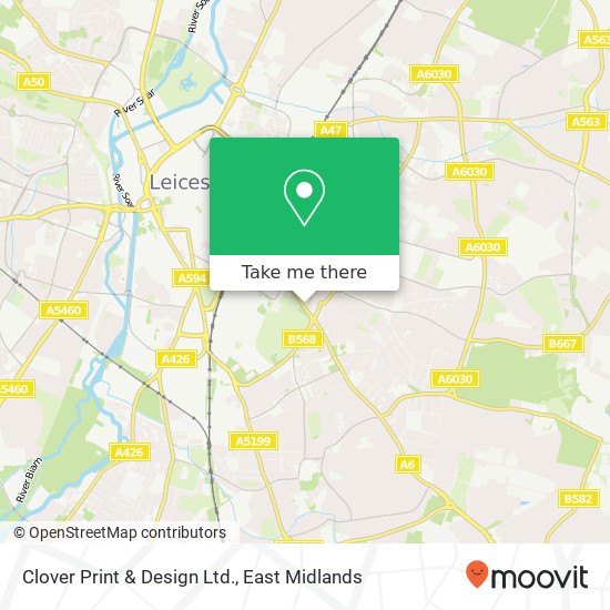 Clover Print & Design Ltd. map