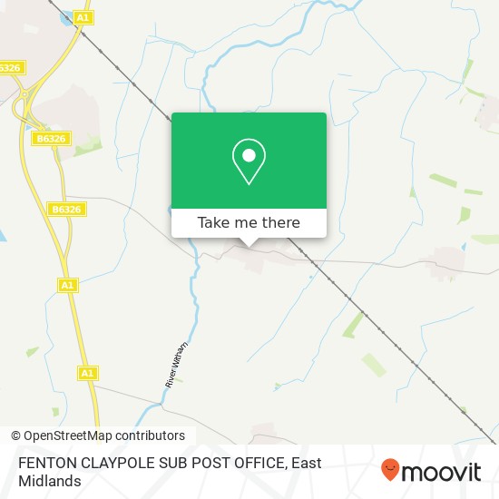 FENTON CLAYPOLE SUB POST OFFICE map