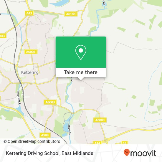 Kettering Driving School map
