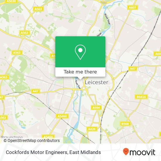 Cockfords Motor Engineers map