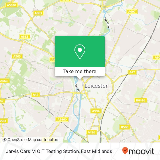 Jarvis Cars M O T Testing Station map