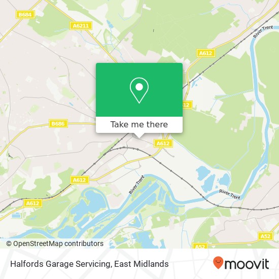 Halfords Garage Servicing map