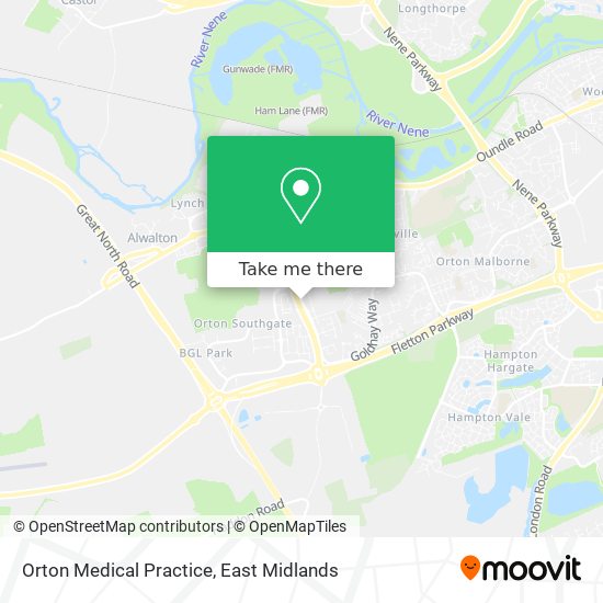 Orton Medical Practice map