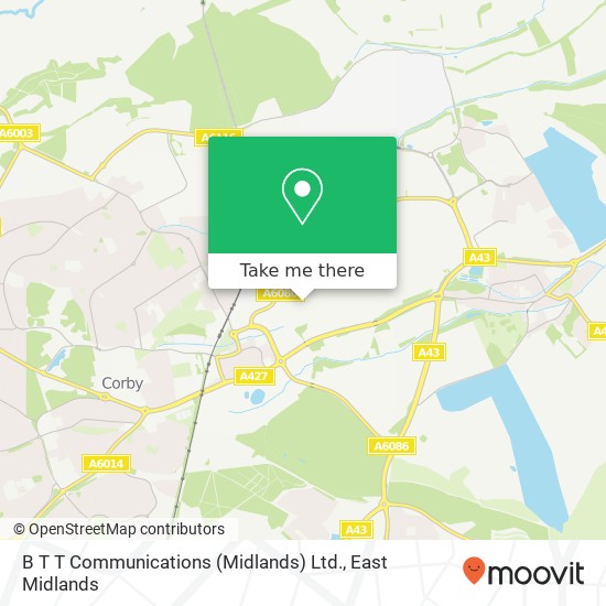 B T T Communications (Midlands) Ltd. map