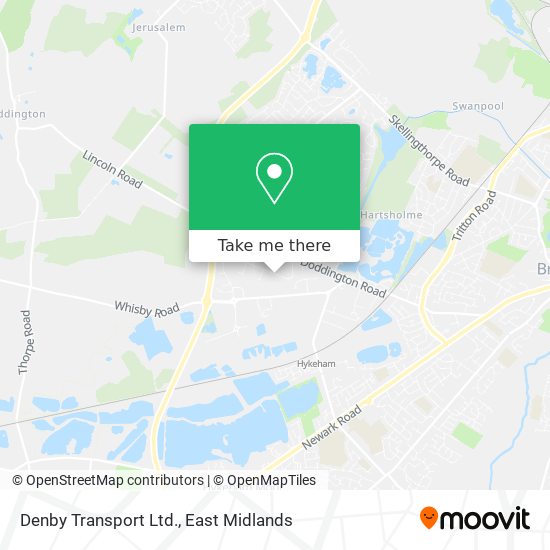 Denby Transport Ltd. map