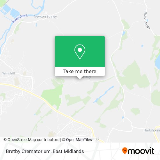 Bretby Crematorium map
