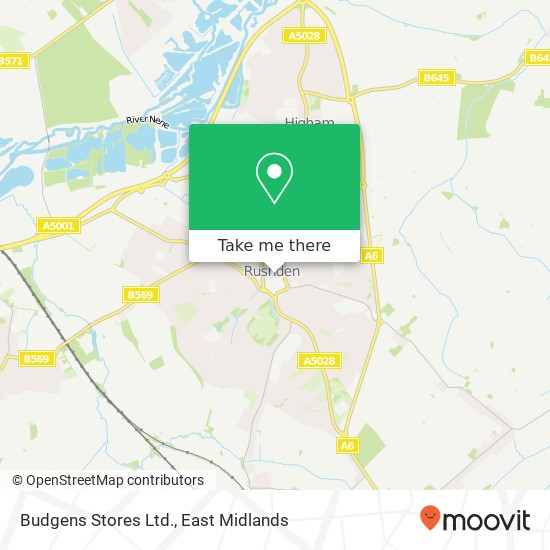 Budgens Stores Ltd. map