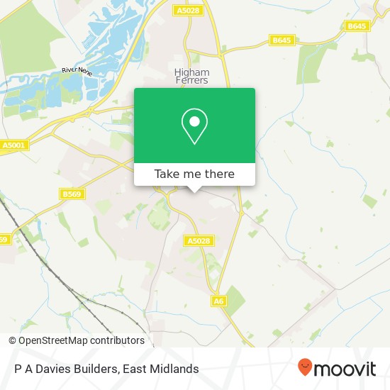 P A Davies Builders map