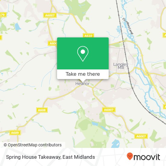 Spring House Takeaway map