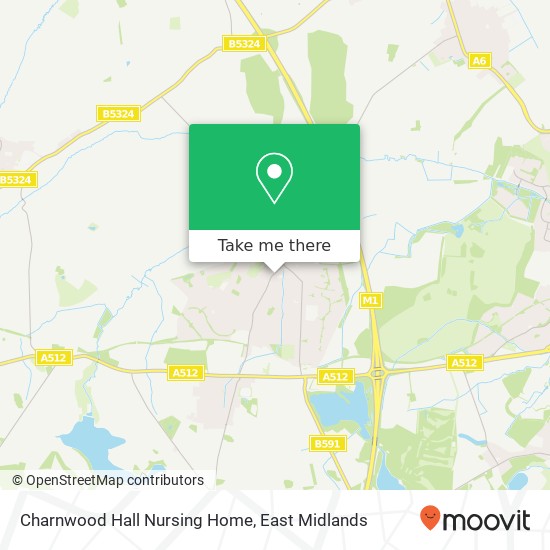 Charnwood Hall Nursing Home map