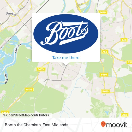 Boots the Chemists map