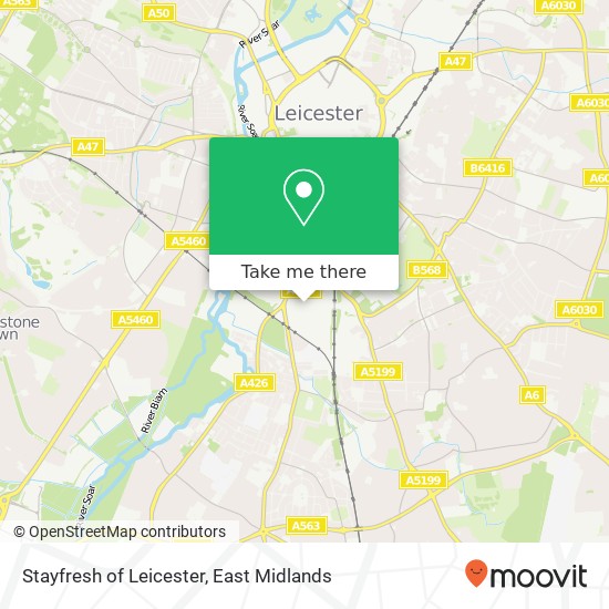 Stayfresh of Leicester map