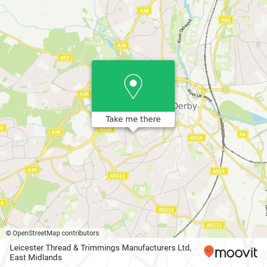 Leicester Thread & Trimmings Manufacturers Ltd map