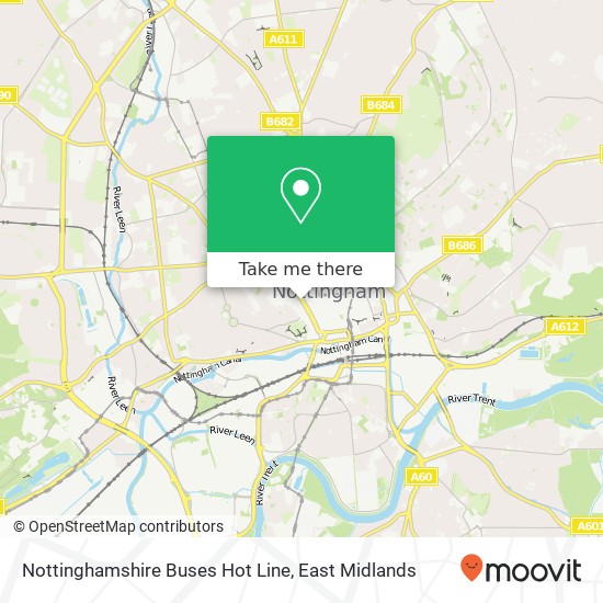 Nottinghamshire Buses Hot Line map