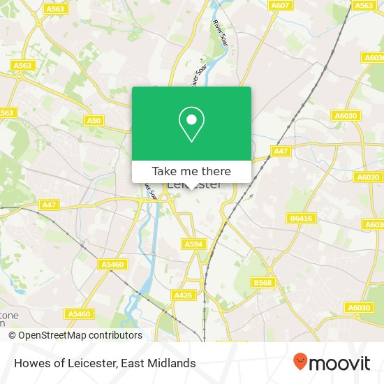 Howes of Leicester map