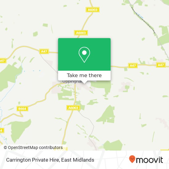 Carrington Private Hire map